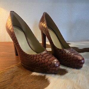 Michael Kors Red Snakeskin Patterned Women's Heels